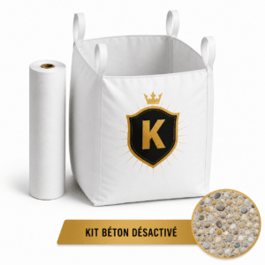 Kit béton désactivé clé en main - galets décoratifs, sable 0/4 et géotextile en 6 coloris