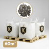 Pack de 3 big bag de galets mixtes gris 16/22.4 pour vos massifs