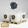 Pack de 3 big bag de galet noir ebano 12/25 pour vos jardinières