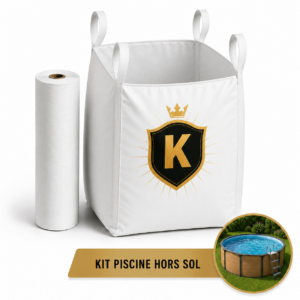 Kit sous-piscine hors sol sable lavé et géotextile pour piscine tubulaire ou autoportante