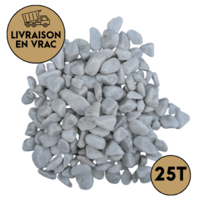 Galet marbre blanc 12/25 mm en vrac