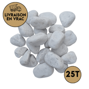 Galet marbre blanc 40/60 mm en vrac