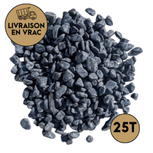 Galet de marbre gris anthracite 12/25 mm en vrac