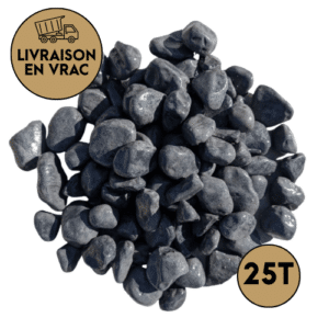Galet marbre gris anthracite 25/40 mm en vrac