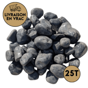 Galet marbre gris anthracite 40/60 mm en vrac