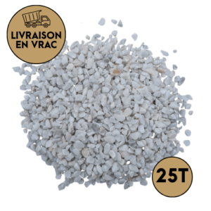 Gravier marbre blanc cristal 8/12 mm en vrac